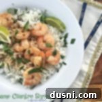 Zesty Sesame Cilantro Shrimp 7 Sesame Cilantro Shrimp with rice in a white bowl