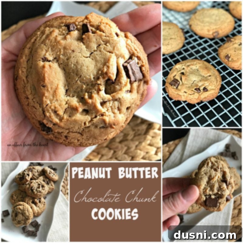 Irresistible Peanut Butter Chocolate Chunk Cookies 2 Deliciously Chewy Peanut Butter Chocolate Chunk Cookies