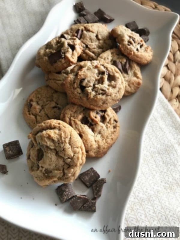 Irresistible Peanut Butter Chocolate Chunk Cookies 9 Peanut Butter Chocolate Chunk Cookies ready to be enjoyed