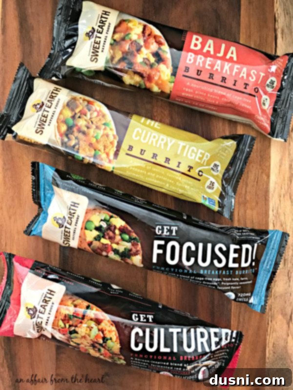 Sweet Earth Burritos packaging