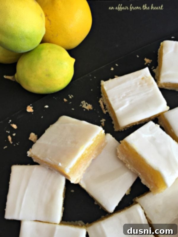 Zesty Glazed Lemon Squares 8 Glazed Lemon Bars