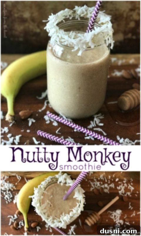 Nutty Monkey Smoothie - A delightful blend of flavors for breakfast or dessert