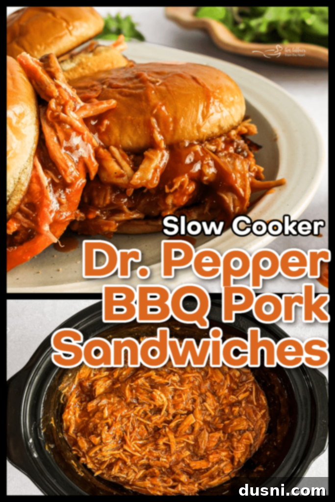 Dr. Pepper BBQ Pork Sandwiches ready to serve