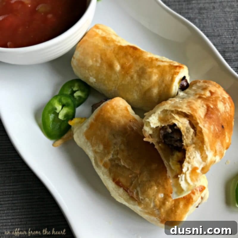 Southwestern Sausage Brunch Roll-Ups freshly baked