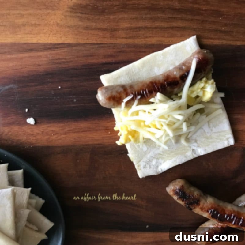 Puff pastry cut into squares