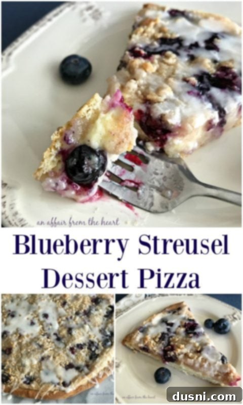 Blueberry Streusel Sweet Pizza 3 Blueberry Streusel Dessert Pizza - An Affair from the Heart