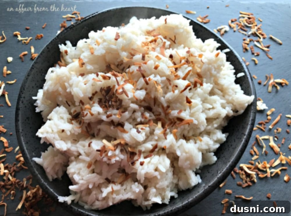 Close-up of Jamaican Coconut Sweet Rice