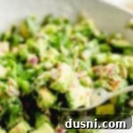 Creamy Avocado Tuna Bliss 12 Avocado Tuna salad close up on a fork