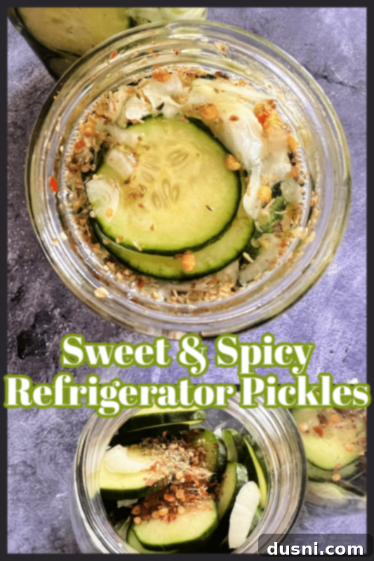 Multiple jars of Sweet and Spicy Refrigerator Pickles ready to be stored