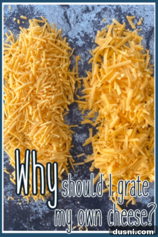 Why you should grate your own cheese versus using pre-shredded cheese.