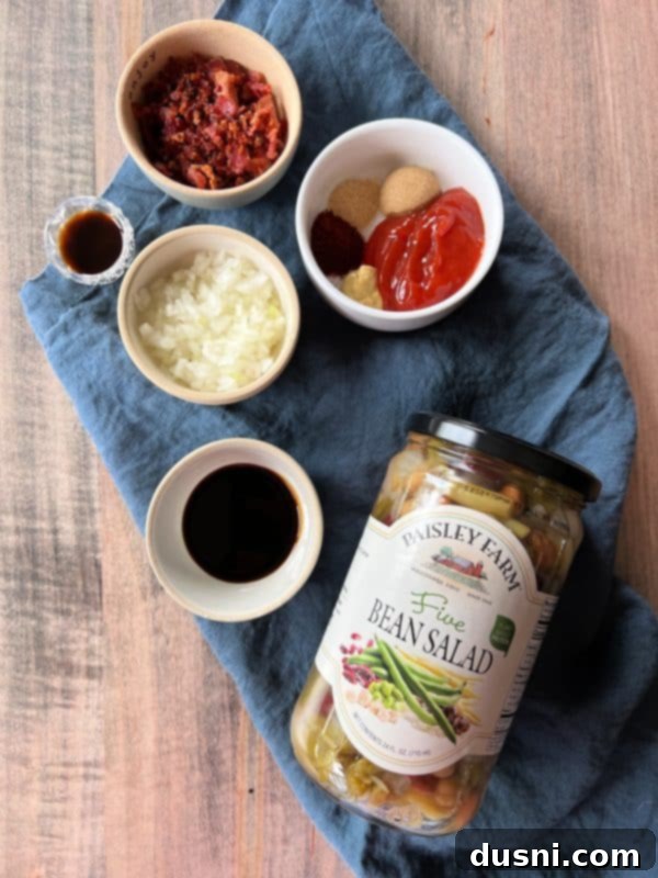 Hearty Five-Bean Bake 4 Five Bean Baked Beans ready to serve