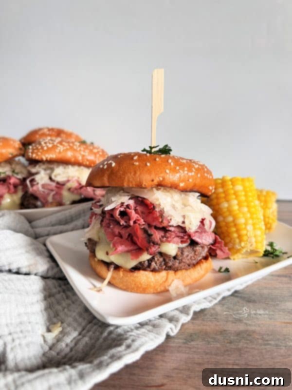 Pastrami Burger with Kraut