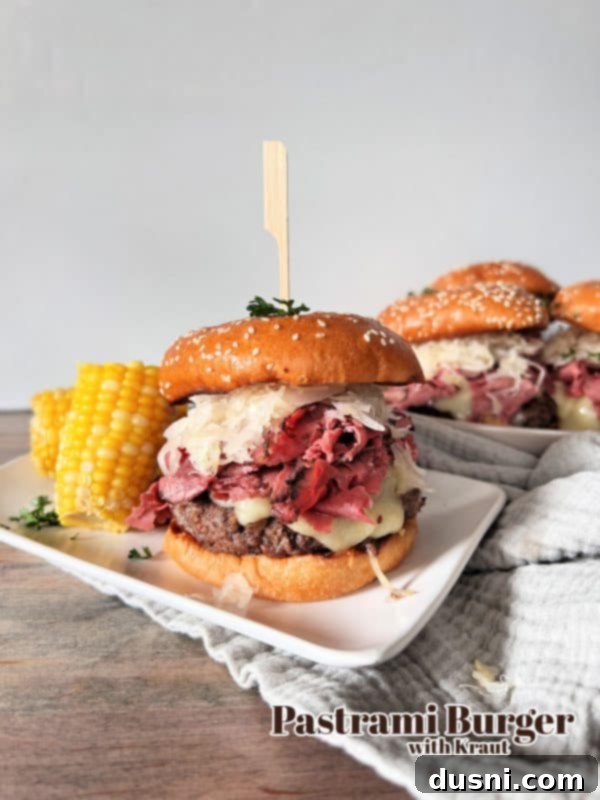 Pastrami Burger with Kraut - Hero Image