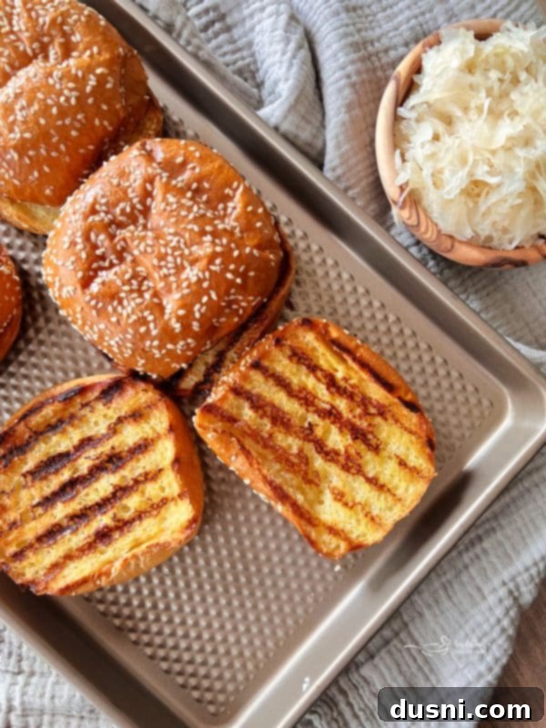 Toasting burger buns