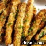 Crispy Air Fryer Zucchini Fries 21 Close up of Air Fryer Zucchini Fries