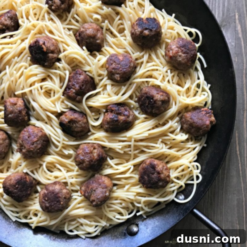 Baked Spaghetti and Meatballs