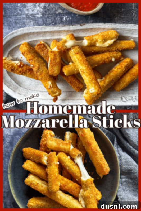 A beautifully presented plate of homemade mozzarella sticks, ready for a party.