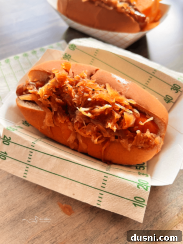 BBQ Hot Dogs and Sauerkraut 10 Step 5: Bake covered for 45 minutes.