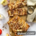 Simple Puff Pastry Apple Tarts 17 Overhead of Puff Pastry Apple Tarts on a Wood board