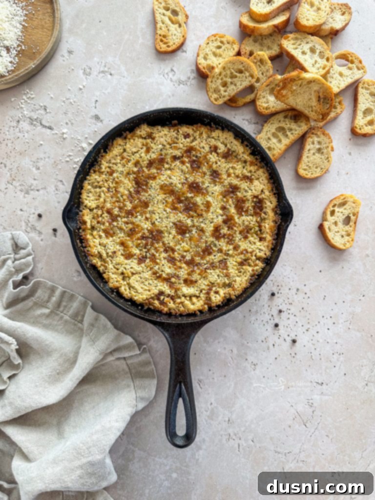 Warm & Bubbly Onion Dip 10 Baked onion dip bubbling hot from the oven