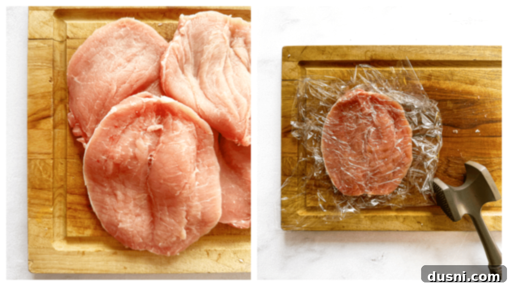 Tenderloin Crunchwich 6 Visual guide for butterflying pork chops.