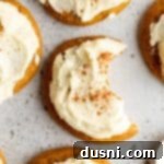 Overhead of soft pumpkin cookies