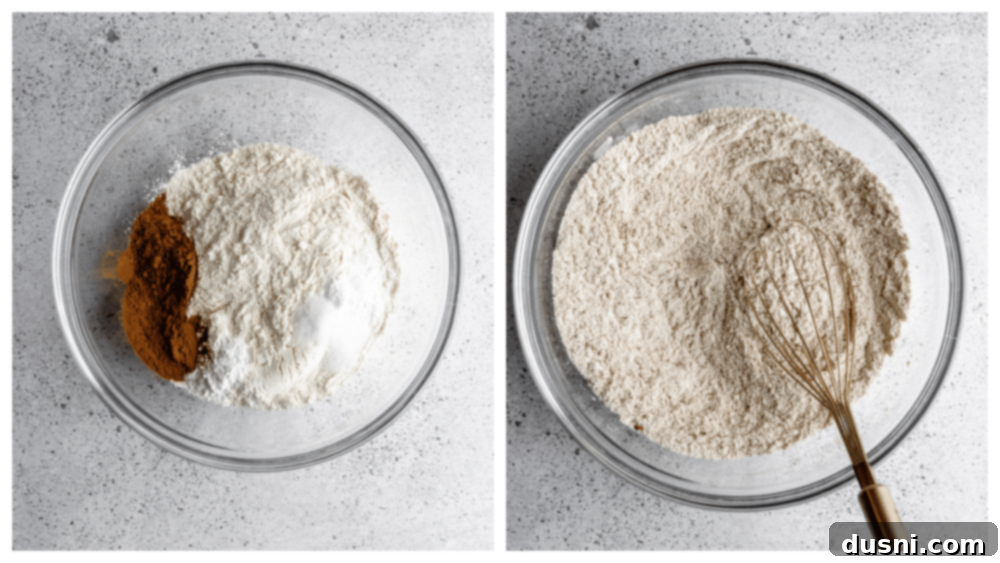 Pumpkin puree, egg, and vanilla added to creamed butter mixture