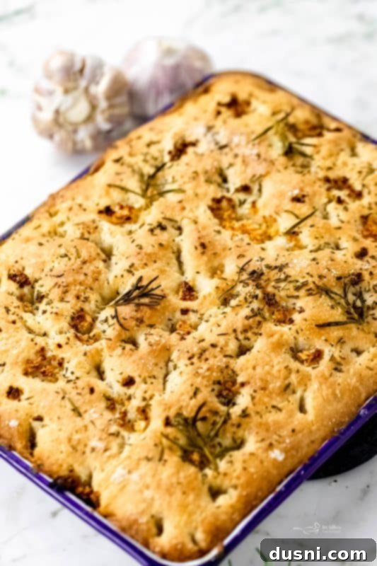 Ingredients for focaccia laid out on a table