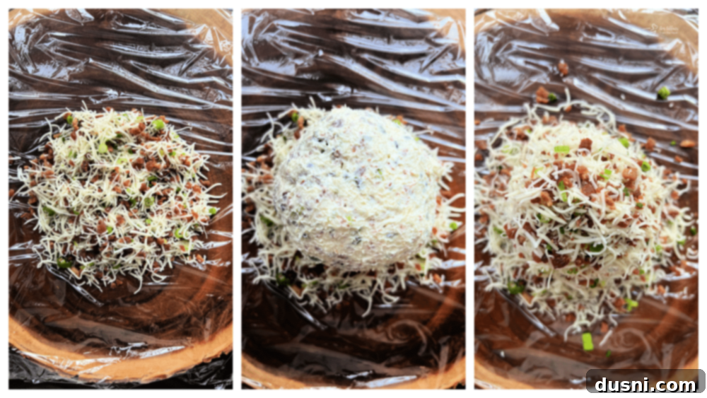 A piece of plastic wrap laid flat with half of the reserved coating mixture spread in the center.