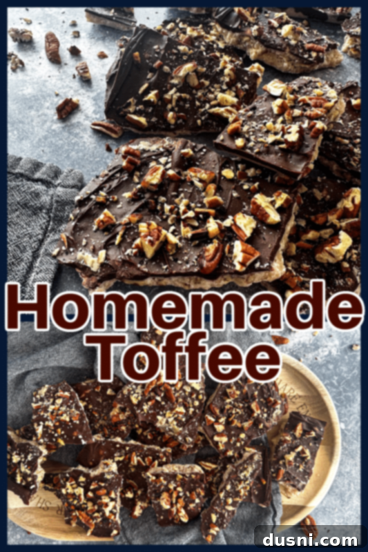 Classic Handcrafted Toffee 10 Assortment of homemade chocolate-covered toffee pieces.