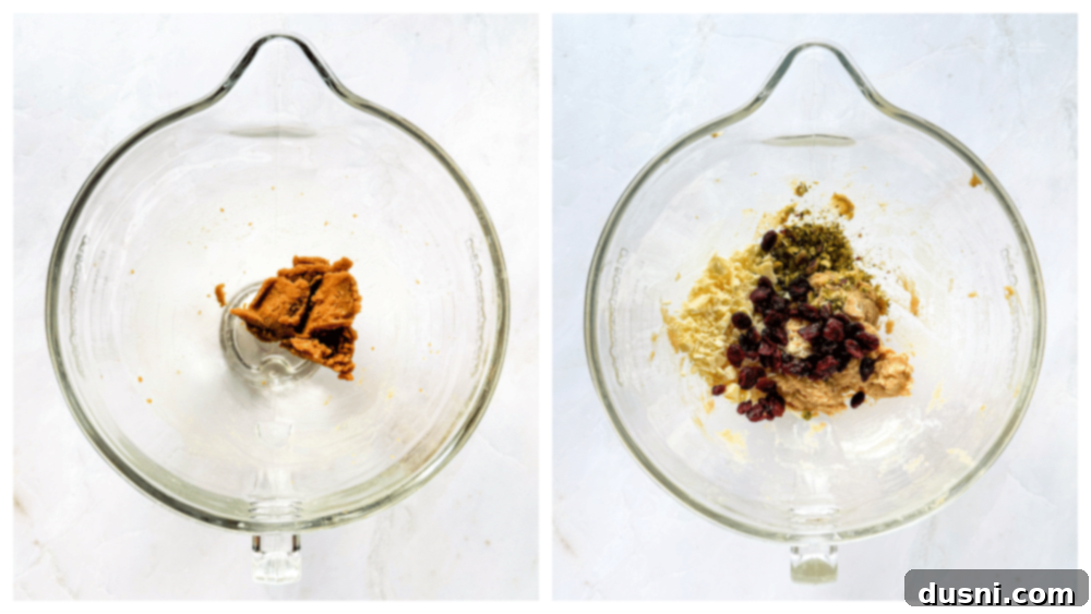 Mixing the biscotti dough ingredients in a bowl.
