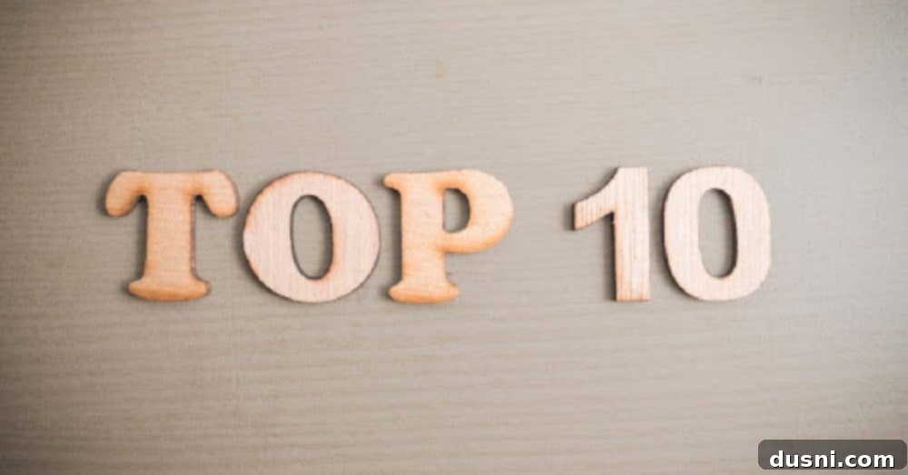 The 10 Best Recipes of 2023 8 Vibrant graphic displaying 'Top 10' for recipe list