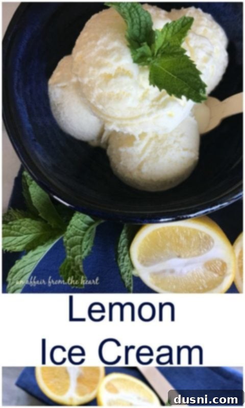 Zesty Lemon Indulgence 3 Lemon ice cream in a tall glass, topped with fresh whipped cream and a lemon twist, on a rustic background.