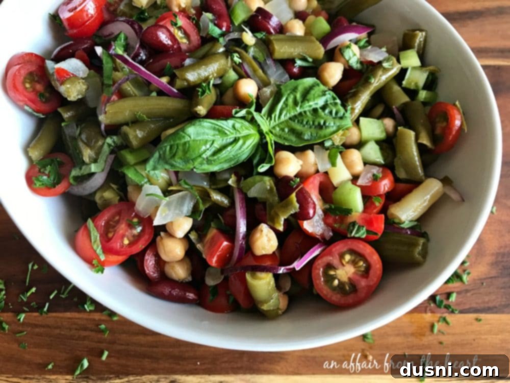 Vibrant Italian Bean Salad 10 Full bowl of colorful Italian Bean Salad