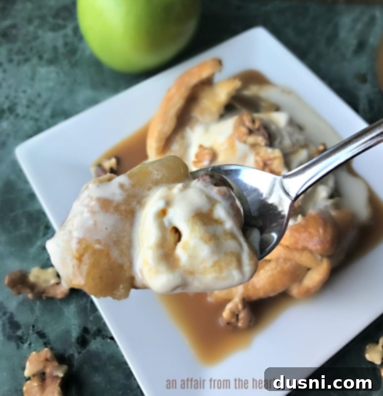 Apple Dumplings with Spiced Rum Caramel Sauce