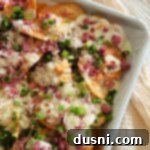 Loaded Reuben Nachos 21 Garnish with scallions