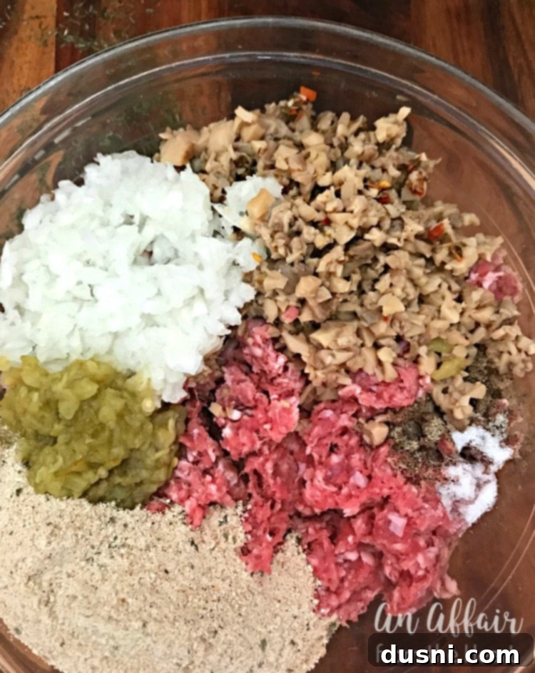 Monterey Jack-Smothered Green Chile Mushroom Burger 6 Green Chile Mushroom Burger with Monterey Jack Cheese Sauce