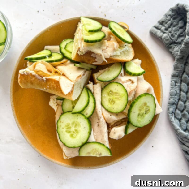 Crispy Air Fryer Turkey Meatballs 15 Sliced turkey ranch baguettes on a wood plate