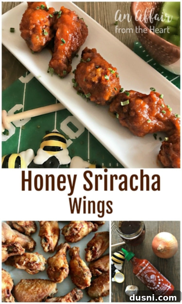 Sticky Sriracha Honey Glazed Wings 3 Honey Sriracha Wings - An Affair from the Heart