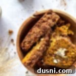 Pumpkin Patch Zucchini Crumble Loaf 22 Pumpkin Zucchini Streusel Bread slices in a brown bowl