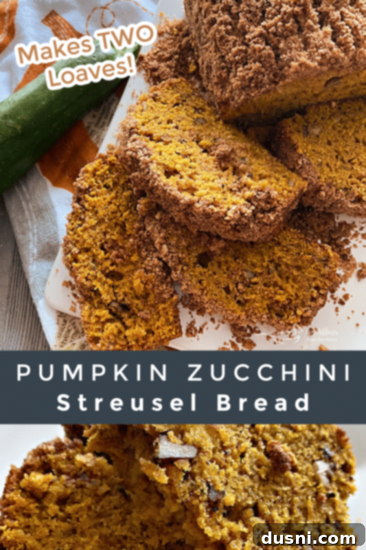 Pumpkin Patch Zucchini Crumble Loaf 23 A final shot of Pumpkin Zucchini Streusel Bread.