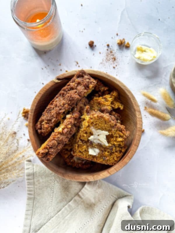 Pumpkin Patch Zucchini Crumble Loaf 8 A close-up of the streusel topping on the Pumpkin Zucchini Bread before baking.