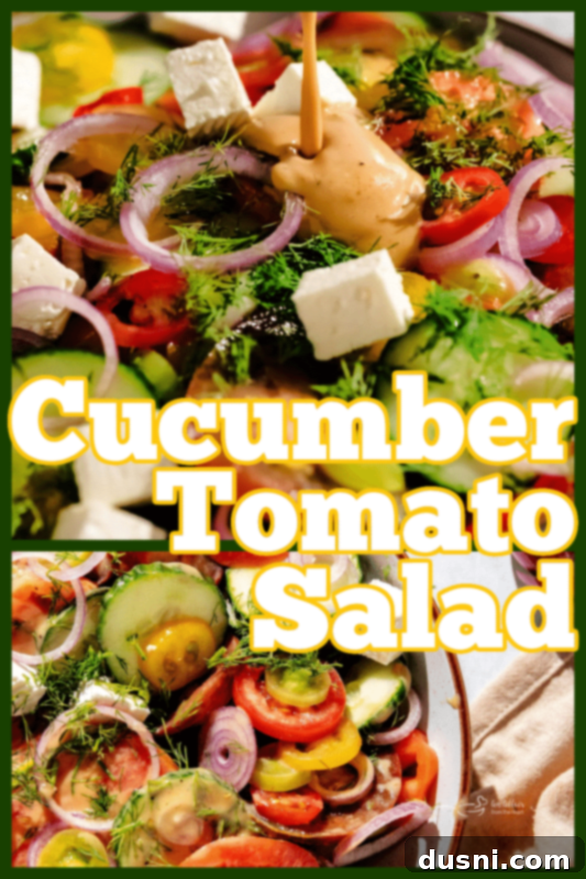 Refreshing Cucumber Tomato Salad 10 Cucumber Tomato Salad, a perfect light and refreshing dish.