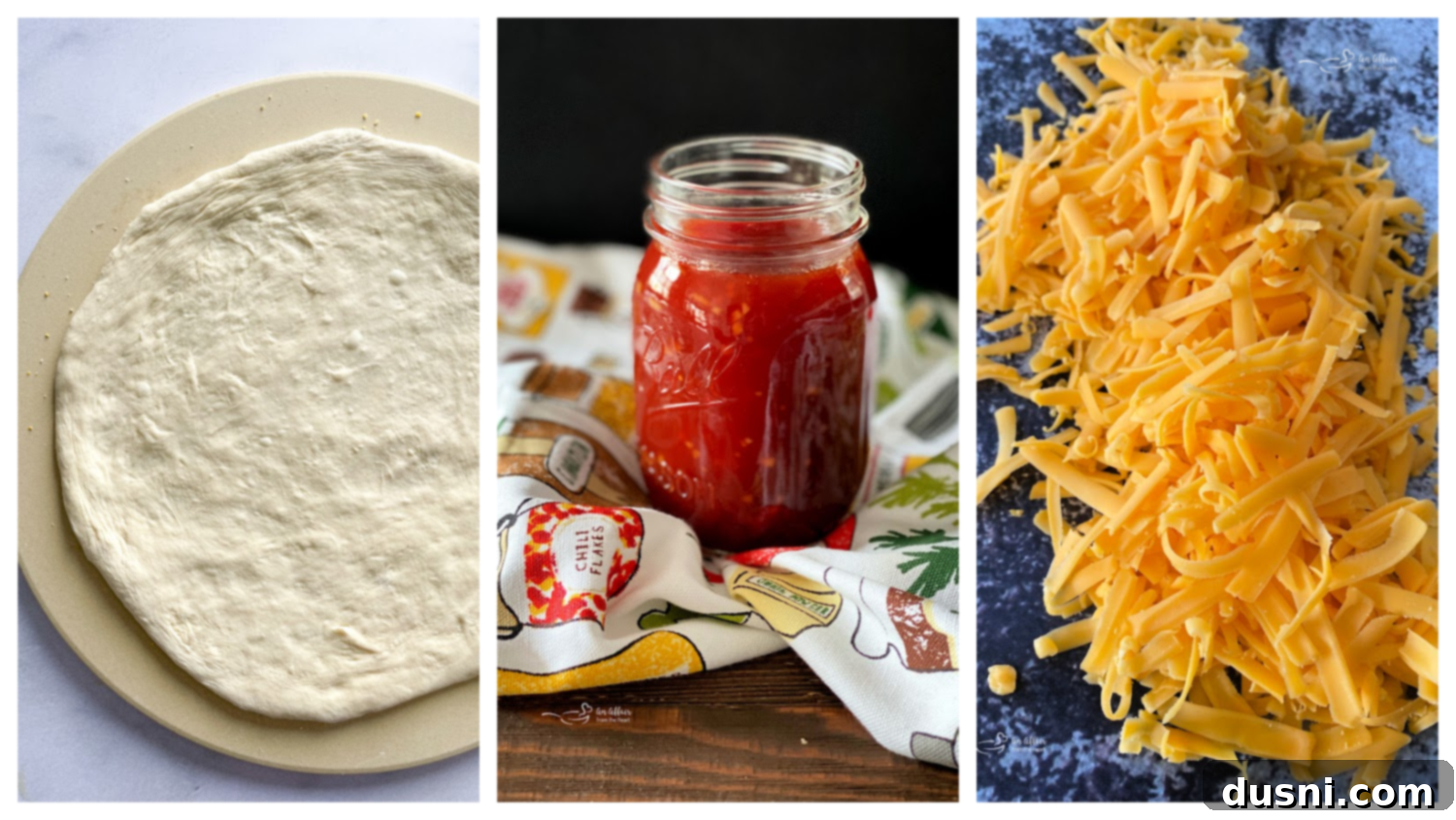 Graphic showing tips for making homemade pizza, useful for both grilled and oven-baked versions.