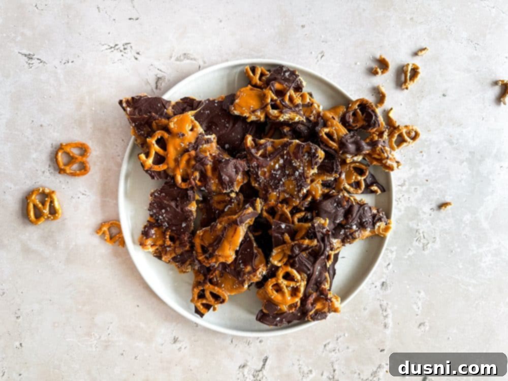 Sweet Salty Chocolate Pretzel Delight 6 An array of Salted Caramel Pretzel Bars ready to be devoured