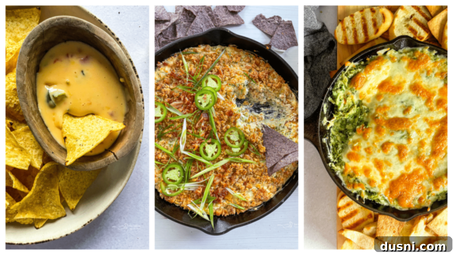 Irresistible Dips for Every Occasion 5 A collection of hot dip recipes, showcased in a visually appealing collage.