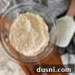 Ready to use homemade Self Rising flour in a mixing bowl.