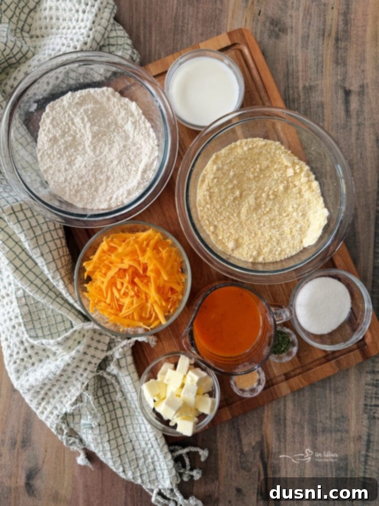 Dorothys Golden Cornbread Drops 5 A close-up of the uncooked biscuit dough scooped onto a baking sheet, ready for the oven.