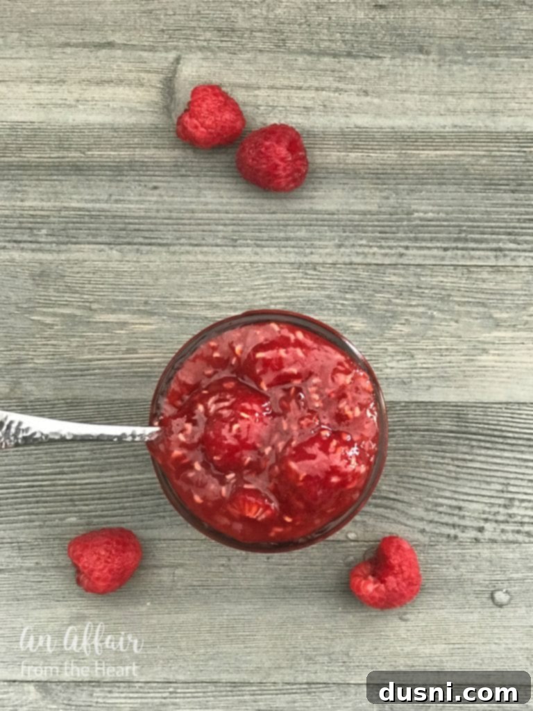 Luscious Homemade Raspberry Sauce with Fresh Berries