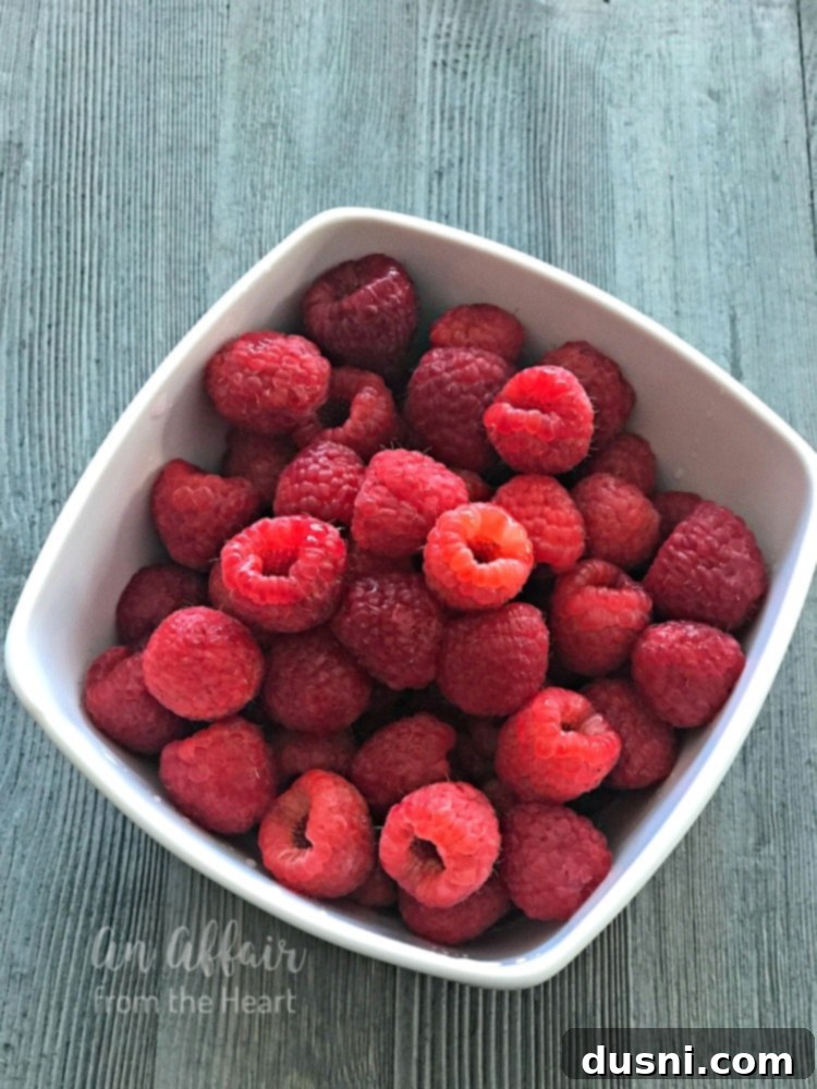 Bright Red Homemade Raspberry Sauce